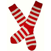 Bassin and Brown Striped Midcalf Socks - Red/White
