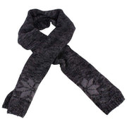 Bassin and Brown Temple Snowflake Wool Scarf - Grey