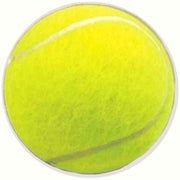 Bassin and Brown Tennis Ball Key Ring - Yellow