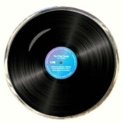 Bassin and Brown Vinyl Disc Cufflinks - Black