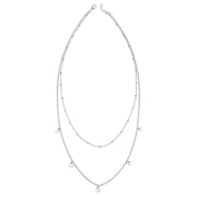 Beginnings Double Row Mini Disc Necklace - Silver