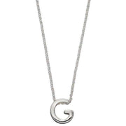 Beginnings G Initial Plain Necklace - Silver