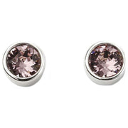 Beginnings June Swarovski Birthstone Earrings - Silver/Purple