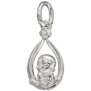 Beginnings New Baby Charm - Silver