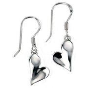 Beginnings Polished Heart Earrings - Silver