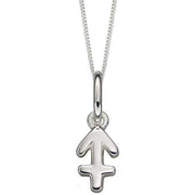 Beginnings Sagittarius Zodiac Necklace - Silver