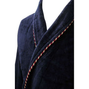 Bown of London Earl Cotton Velour Dressing Gown - Navy