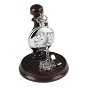 Burleigh Half Hunter Pocket Watch with Stand - Silver