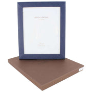 Byron and Brown Florence Slim Classic Leather Photo Frame 10x8 - Blue