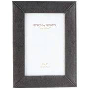 Byron and Brown Florence Slim Classic Leather Photo Frame 6x4 - Black