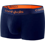 Comfyballs Cotton Regular Boxer - Navy/Tangerine