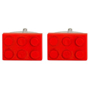 David Van Hagen Building Brick Cufflinks - Red