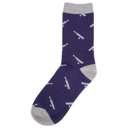 David Van Hagen Cricket Bat and Ball Socks - Navy/Grey