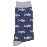 David Van Hagen Fish Socks - Blue/Grey