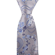 David Van Hagen Floral Tie - Grey
