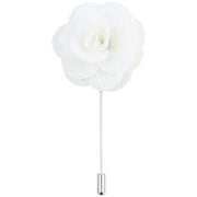 David Van Hagen Flower Lapel Pin - White