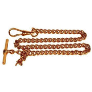 David Van Hagen Gold Plated Albert Small Curb Chain Single Clasp - Gold