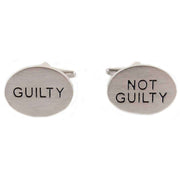 David Van Hagen Guilty Not Guilty Cufflinks - Grey/Black