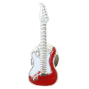 David Van Hagen Guitar Lapel Pin - Red/White