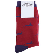 David Van Hagen Hare Socks - Red/Navy