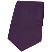 David Van Hagen Horizontal Ribbed Polyester Tie - Purple