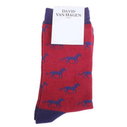 David Van Hagen Horse Socks - Red/Blue
