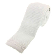 David Van Hagen Knitted Tie - White