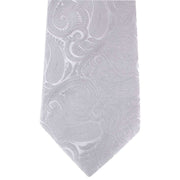 David Van Hagen Large Paisley Tie - Silver