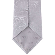 David Van Hagen Large Paisley Tie - Silver