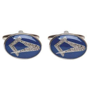 David Van Hagen Masonic Cufflinks - Blue/Silver