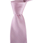 David Van Hagen Pin Dot Tie - Pink/Navy
