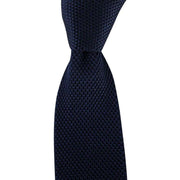David Van Hagen Plain Knitted Tie - Navy