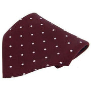 David Van Hagen Polka Dot Handkerchief - Wine/White