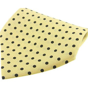 David Van Hagen Polka Dot Silk Pocket Square - Yellow/Black