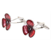 David Van Hagen Poppy Cufflinks - Red