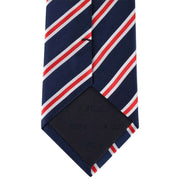 David Van Hagen Regimental Striped Tie - Navy/Red/White