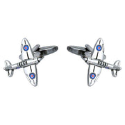 David Van Hagen Spitfire Cufflinks - Silver