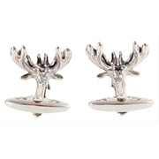 David Van Hagen Stags Head Cufflinks - Silver