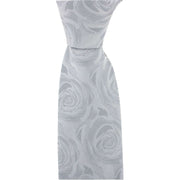 David Van Hagen Wedding Rose Silk Tie - Silver