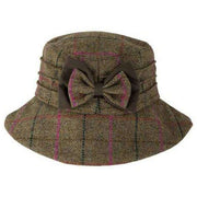 Dents Abraham Moon Yorkshire Check Tweed Bucket Hat - Sage Green