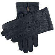 Dents Blenheim Cashmere Lined Peccary Gloves - Navy