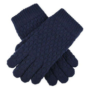 Dents Bubble Texture Knit Gloves - Navy