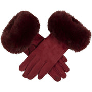 Dents Cuff Gloves - Claret Red