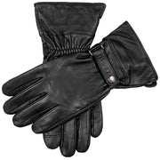 Dents Dartmouth Gauntlet Cuff Goatskin Leather Gloves - Black