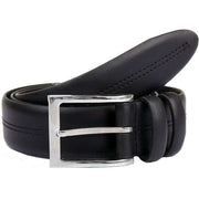 Dents Double Keeper Leather Belt - Black