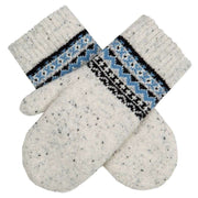 Dents Fair Isle Wool Blend Knitted Mittens - Winter White