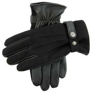 Dents Guildford Fleece Lined Leather Gloves - Black