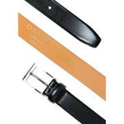 Dents Heritage Feather Edge Leather Belt - Black