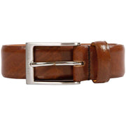 Dents Heritage Feather Edge Leather Belt - Tan