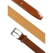 Dents Heritage Feather Edge Leather Belt - Tan